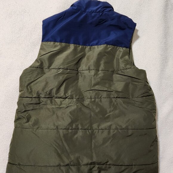 ORVIS Men's Ripstop Puffer Vest Size M - Blue & Olive Green - Zip Up - Picture 2 of 8
